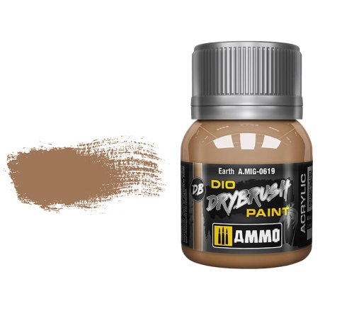 Przejdź do produktu Ammo Mig 0619 - Dio Drybrush Earth - farba do techniki suchego pędzla 40 ml