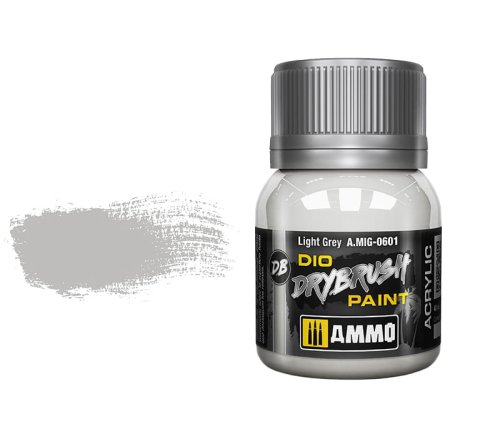 Przejdź do produktu Ammo Mig 0601 - Dio Drybrush Light Grey - farba do techniki suchego pędzla 40 ml