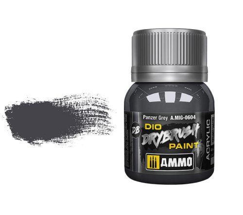 Przejdź do produktu Ammo Mig 0604 - Dio Drybrush Panzer Grey - farba do techniki suchego pędzla 40 ml