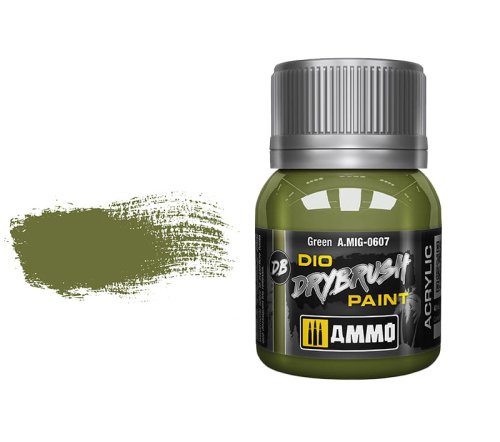 Przejdź do produktu Ammo Mig 0607 - Dio Drybrush Green - farba do techniki suchego pędzla 40 ml