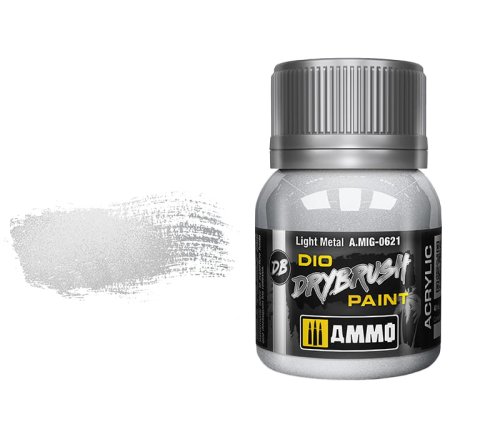 Przejdź do produktu Ammo Mig 0621 - Dio Drybrush Light Metal - farba do techniki suchego pędzla 40 ml