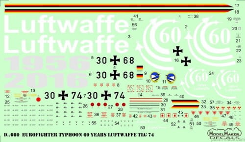 Przejdź do produktu Modelmaker D72080 - 1:72 Eurofighter Typhoon 60 Years Luftwaffe TLG 74