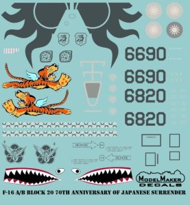 Modelmaker D48079 - 1:48 F-16 A/B Block 20 Taiwan Air Force Flying Tigers