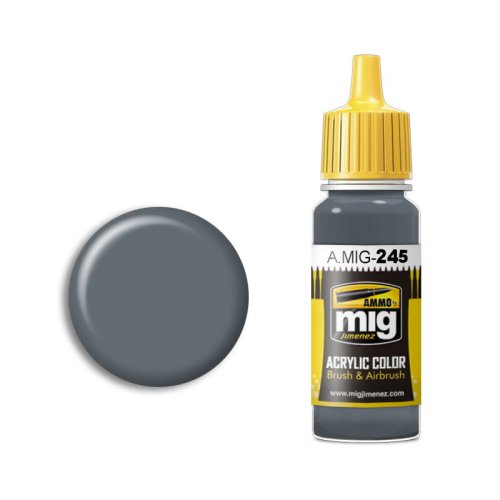 Przejdź do produktu Ammo Mig 245 - Farba akrylowa Ocean Grey BS 629 17 ml