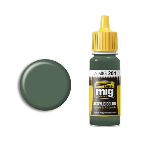 Przejdź do produktu Ammo Mig 261 - Farba akrylowa IJA Nakajima Green 17 ml