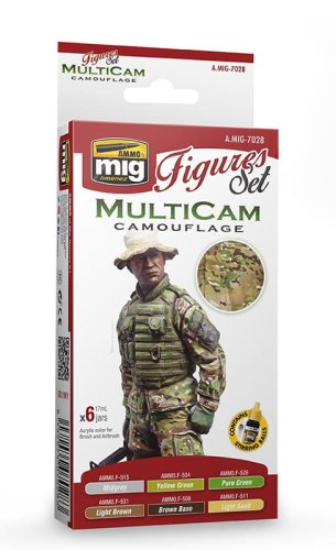 Przejdź do produktu AMMO MIG 7028 - Multicam Camouflage - Figures Set 6 x 17 ml