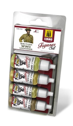 Przejdź do produktu AMMO MIG 7033 - British WWII Uniforms - Figures Set 4 x 17 ml