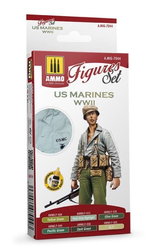 Przejdź do produktu Ammo Mig 7044 - Zestaw farb US Marines WWII