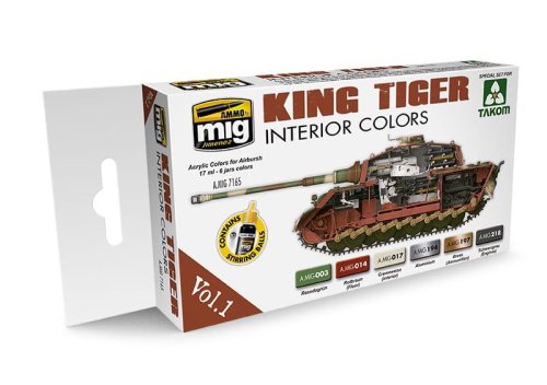 Przejdź do produktu AMMO MIG 7165 - King Tiger Interior Vol 1 Colors Set