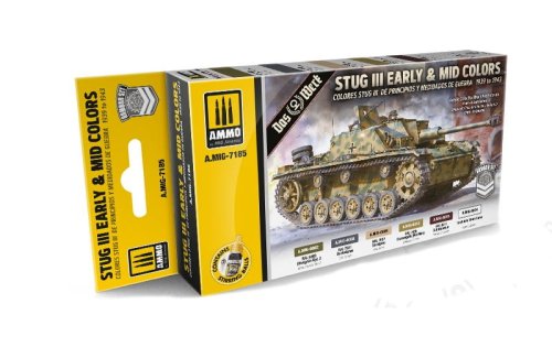 Przejdź do produktu Ammo Mig 7185 - StuG III Early & Mid Colors 1939 to 1943 zestaw farb