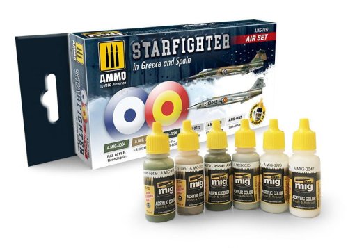 Przejdź do produktu AMMO MIG 7232 - Starfighter in Greece and Spain - Air Set 6 x 17 ml