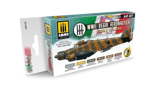 Przejdź do produktu AMMO MIG 7237 - WWII Regia Aeronautica - Early Colors - Air Set 6 x 17 ml