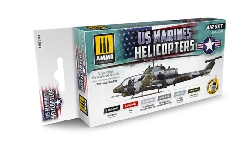 Przejdź do produktu Ammo Mig 7249 - Zestaw farb US Marines Helicopters