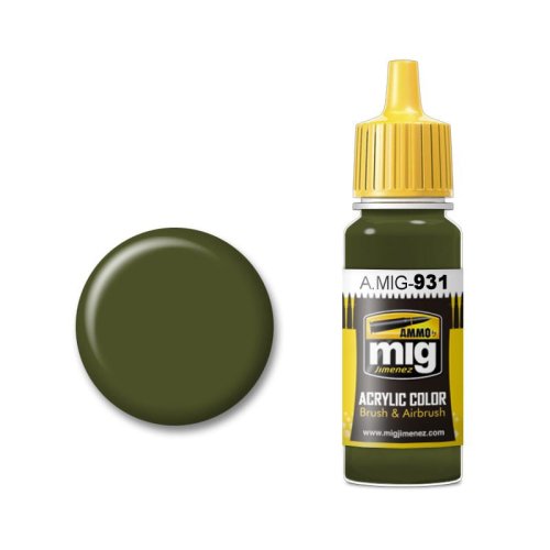 Przejdź do produktu Ammo Mig 931 - Farba akrylowa Russian Dark Base 17 ml