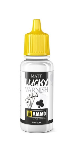 Przejdź do produktu AMMO MIG 2055 - Lucky Varnish Matt - Lakier bezbarwny matowy  17 ml