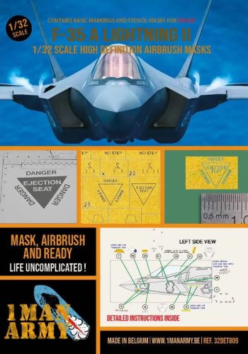 Przejdź do produktu 1 Man Army 32DET809 - 1:32 F-35 A Lightning II - Italeri