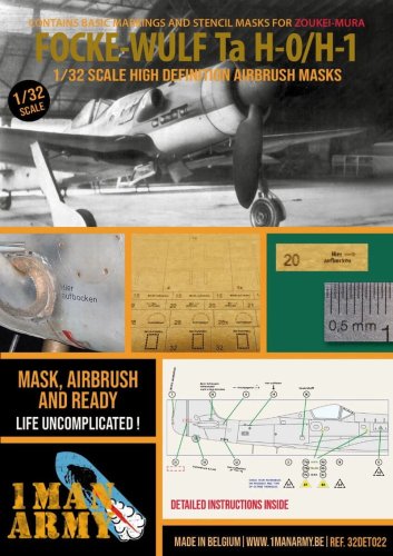Przejdź do produktu 1 Man Army 32DET022 - 1:32 Focke Wulf Ta 152 H-0/H-1 - Zoukei Mura