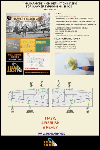 Przejdź do produktu 1 Man Army 24DET011 - 1:24 Hawker Typhoon Mk Ib - Airfix