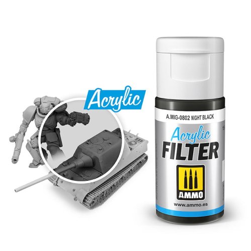 Przejdź do produktu Ammo Mig 0802 - Filtr akrylowy Night Black 15 ml