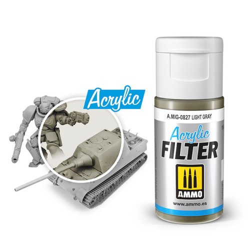 Przejdź do produktu Ammo Mig 0827 - Filtr akrylowy Light Gray 15 ml