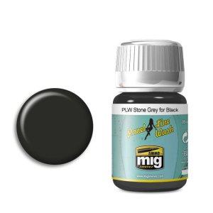 AMMO MIG 1615 - Panel Line Wash - Stone Grey for Black