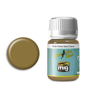 AMMO MIG 1622 - Panel Line Wash - Ochre for Sand Camo