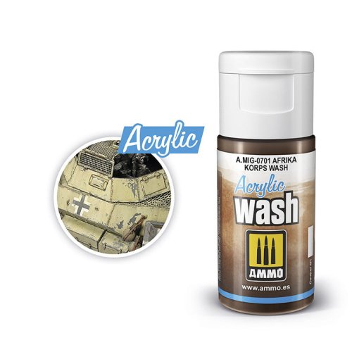 Przejdź do produktu Ammo Mig 0701 - Wash akrylowy Africa Korps 15 ml