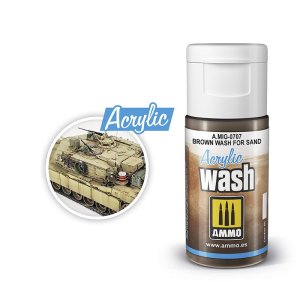 Ammo Mig 0707 - Wash akrylowy Brown for Sand 15 ml
