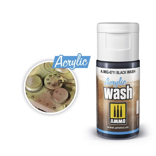 Przejdź do produktu Ammo Mig 0711 - Wash akrylowy Black 15 ml