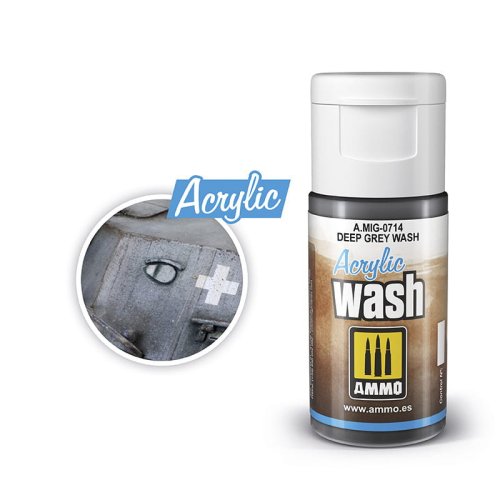 Przejdź do produktu Ammo Mig 0714 - Wash akrylowy Deep Grey 15 ml