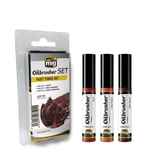 Przejdź do produktu AMMO MIG 7501 - Oilbrusher Set - Rust Tones Set