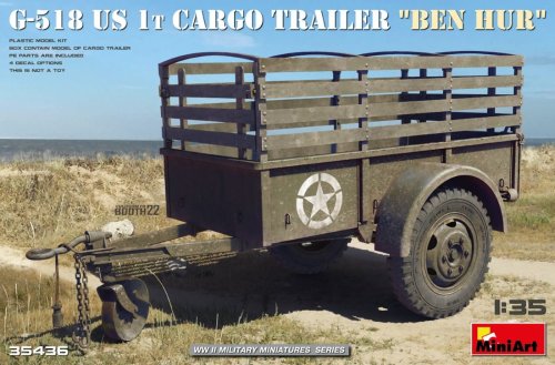 Przejdź do produktu Miniart 35436 - 1:35 G-518 US 1t Cargo Trailer Ben Hur