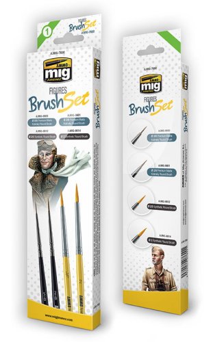 Przejdź do produktu AMMO MIG 7600 - Zestaw pędzli do malowania figurek