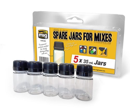Przejdź do produktu AMMO MIG 8033 - Puste pojemniczki do farb, 5 x 35 ml