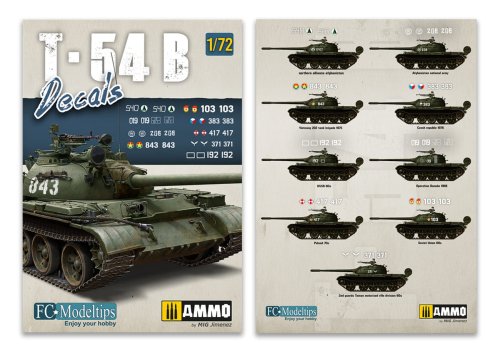 Przejdź do produktu AMMO MIG 8062 - 1:72 T-54B - zestaw kalkomanii