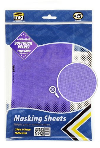 Przejdź do produktu AMMO MIG 8245 - Paski z taśmy maskującej 1mm Softouch Velvet