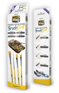 AMMO MIG 7604 - Zestaw pędzli do malowania zacieków itp.