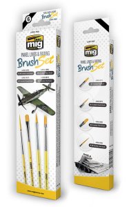 AMMO MIG 7605 - Zestaw pędzli do panelowania itp.