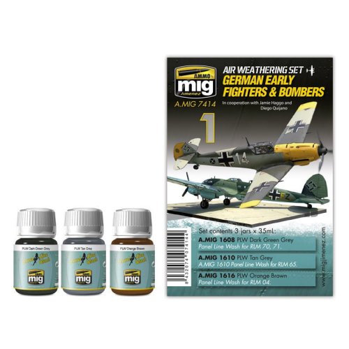 Przejdź do produktu AMMO MIG 7414 - German Early Fighters & Bombers - Air Weathering Set