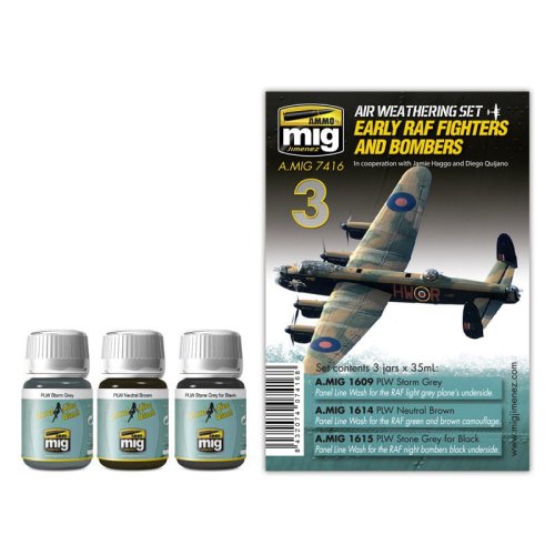 Przejdź do produktu AMMO MIG 7416 - Early RAF Fighters and Bombers - Air Weathering Set