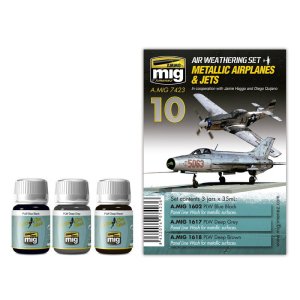AMMO MIG 7423 - Metallic Airplanes & Jets - Air Weathering Set