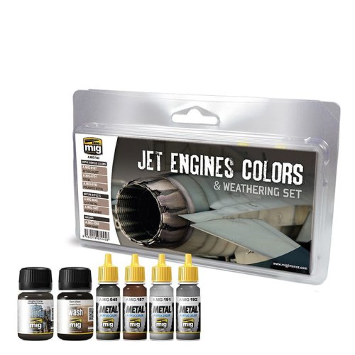 Przejdź do produktu AMMO MIG 7445 - Jet Engines Colors & Weathering Set
