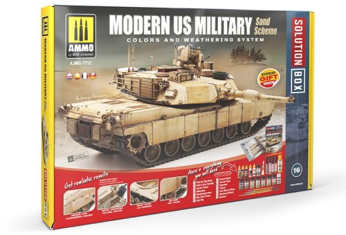 Przejdź do produktu Ammo Mig 7712 - Modern US Military Sand Scheme Solution Box