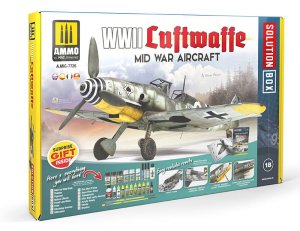 Ammo Mig 7726 - Zestaw chemii WWII Luftwaffe Mid War Aircraft Solution Box