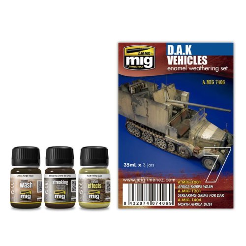 Przejdź do produktu AMMO MIG 7406 - DAK Vehicles - Enamel Weathering Set