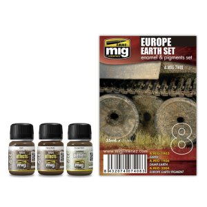 AMMO MIG 7408 - Europe Earth Set - Enamel & Pigment Set