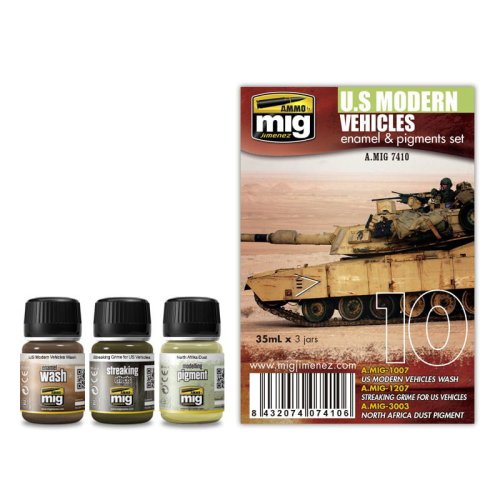 Przejdź do produktu AMMO MIG 7410 - US Modern Vehicles - Enamel & Pigment Set