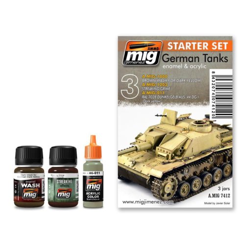 Przejdź do produktu AMMO MIG 7412 - German Tanks - Enamel & Acrylic - Starter Set
