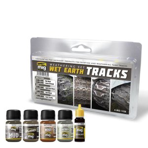 AMMO MIG 7438 - Wet Earth Tracks Weathering Set
