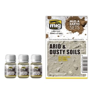 AMMO MIG 7440 - Arid & Dusty Soils - Mud & Earth Set 3 x 35 ml
